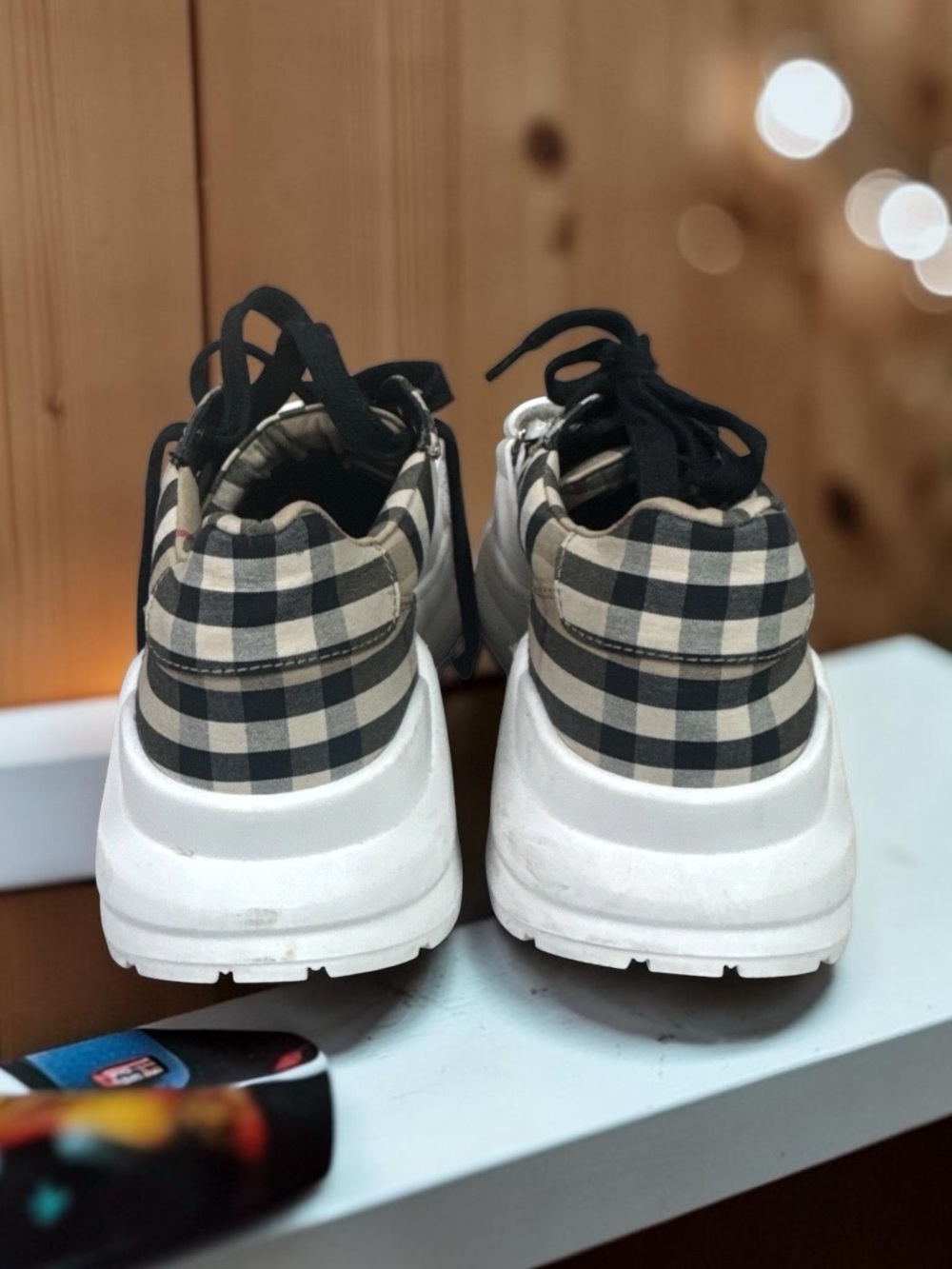 Burberry Vintage Check Strap Sneakers EU 38 Authentic Made in Italy - Picture 7 of 9